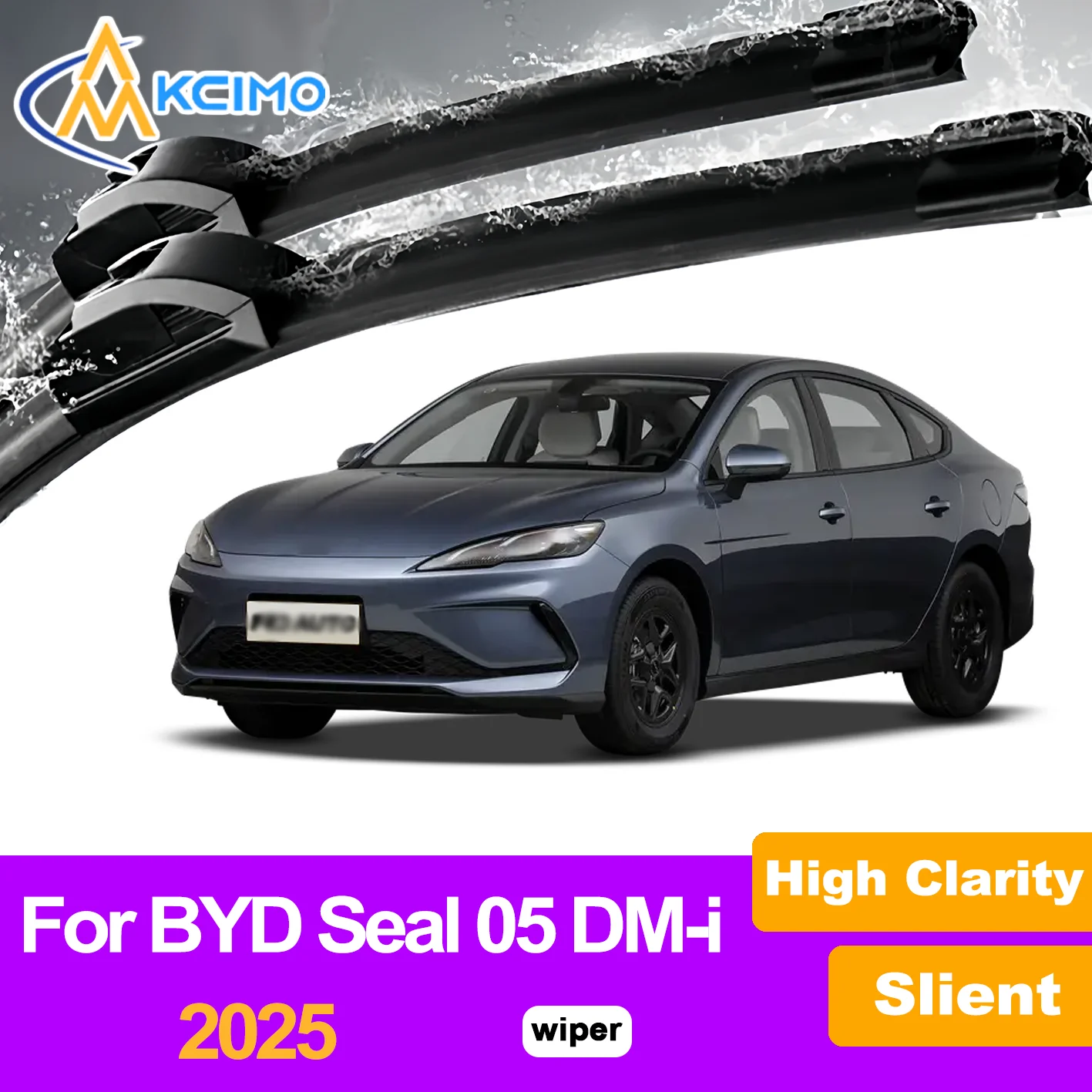 

All Season Silent Front Wiper Blades for BYD BYD Seal 05 DM-i 2025 Rain Snow Resistant Clear Visibility Guarantee Long-Last