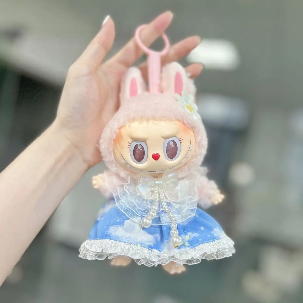 

17cm Labubu Idol Dolls Clothes Beautiful Mokoko Cute Dress Accessories Korea Kpop Exo Clothing Hoodie Plush Doll'S Clothes