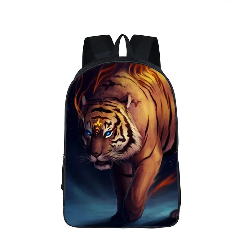 Mochila Cool Tiger para meninos e meninas adolescentes, mochilas escolares para crianças, homens e mulheres, mochilas casuais para armazenamento de viagem, legal