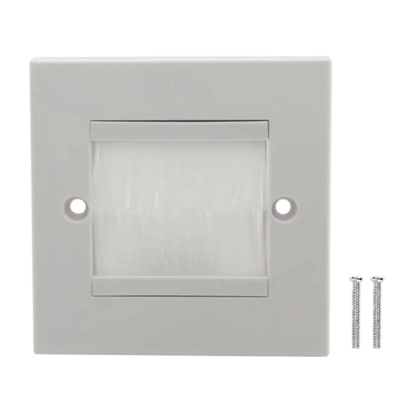 Brush Wall Plate Port Insert Cover Single Gang Bristles Brush Wall Plate Port Insert Cover Outlet Mount Panel Enduring