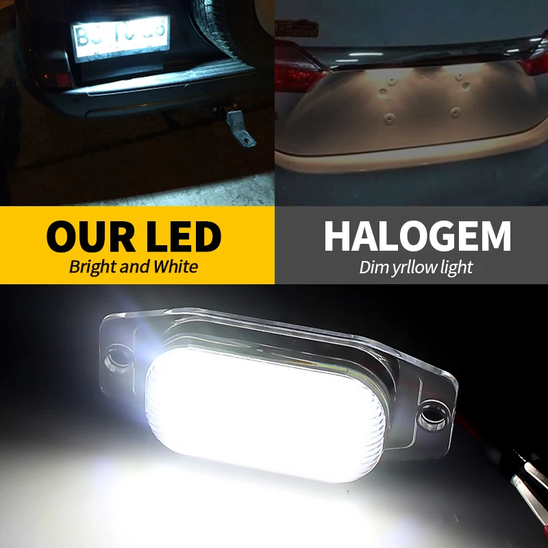 2PCS LED License Number Plate Lights Canbus For Lexus LX450 96-98 For Toyota Land Cruiser FJ80 91-97 FJ Cruiser XJ10 GSJ15 07-14 view 5