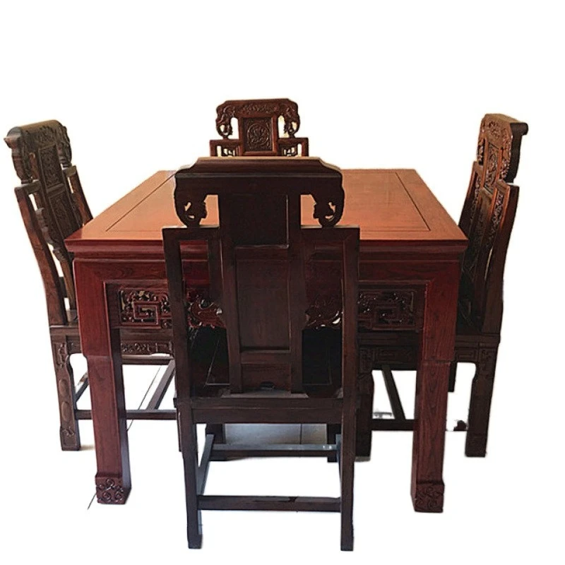 

Eight Immortals table, square, rectangular, dining table and chairs, solid wood, old elm