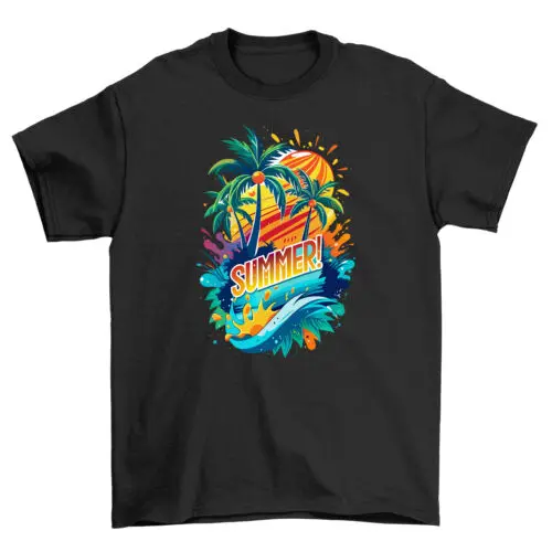 Summer &apos;86 Beach Vibes t-shirt - Ride the Wave of Nostalgia! Funny beach scene d