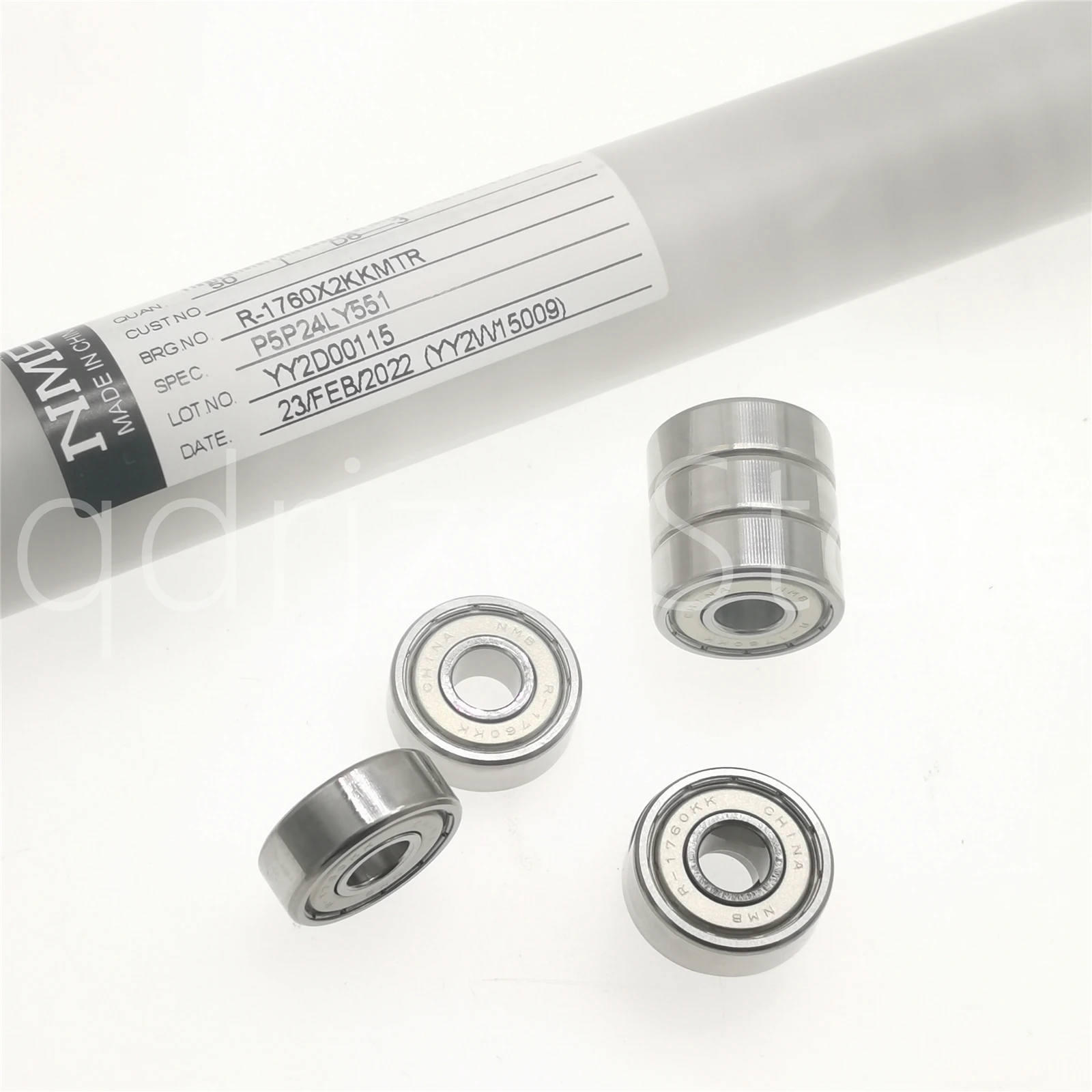 (10 pcs) NMB miniature bearing R-1760X2KKMTRP5P24LY551 R-1760KK = 606-2Z = 606ZZ inner diameter 6 outer diameter 17mm thick 6mm