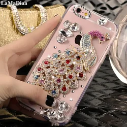 Luxury Bling Crystal Rhinestone Peacock Diamond Soft Phone Case, Cover for Samsung Galaxy S23 Ultra S24 S21 FE S22 Plus Note20