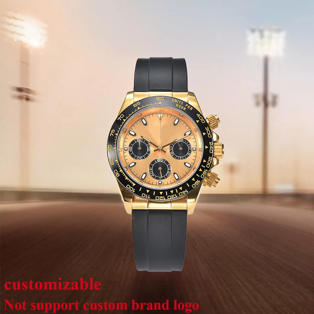 

Man Watch VK63 Chronograph Panda Three Eye Quartz Watch Watches for Men VK63 Movement Rubber Strap Sapphire Glass Waterproof ﻿