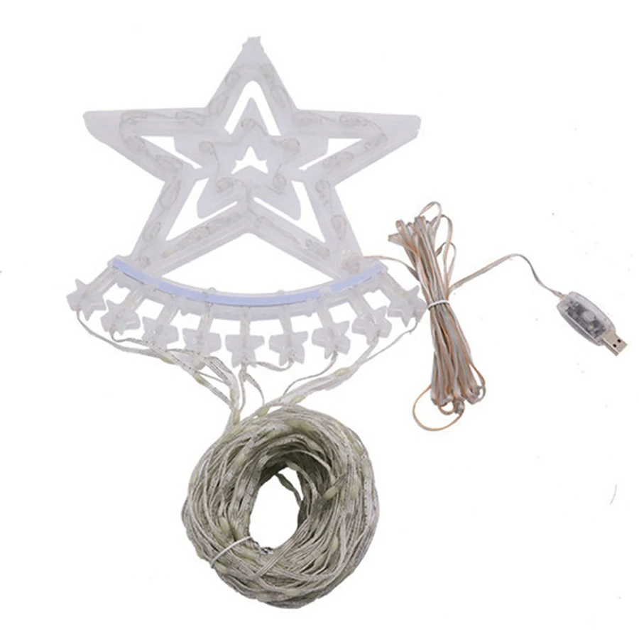 9x3M 304 Smart APP Control RGBIC Christmas Tree Waterfall String Light Bluetooth App Christmas Star Icicle Light