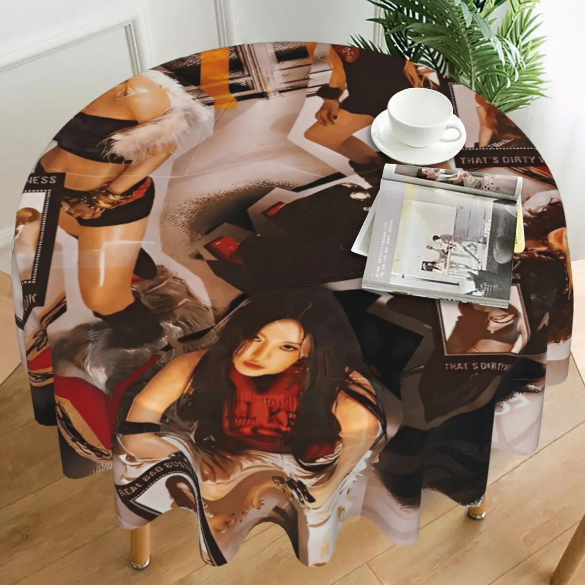 

Dirty Work Round Tablecloth Pattern Table Cover For Events Dining Tables Fashion Outdoor Table Cover