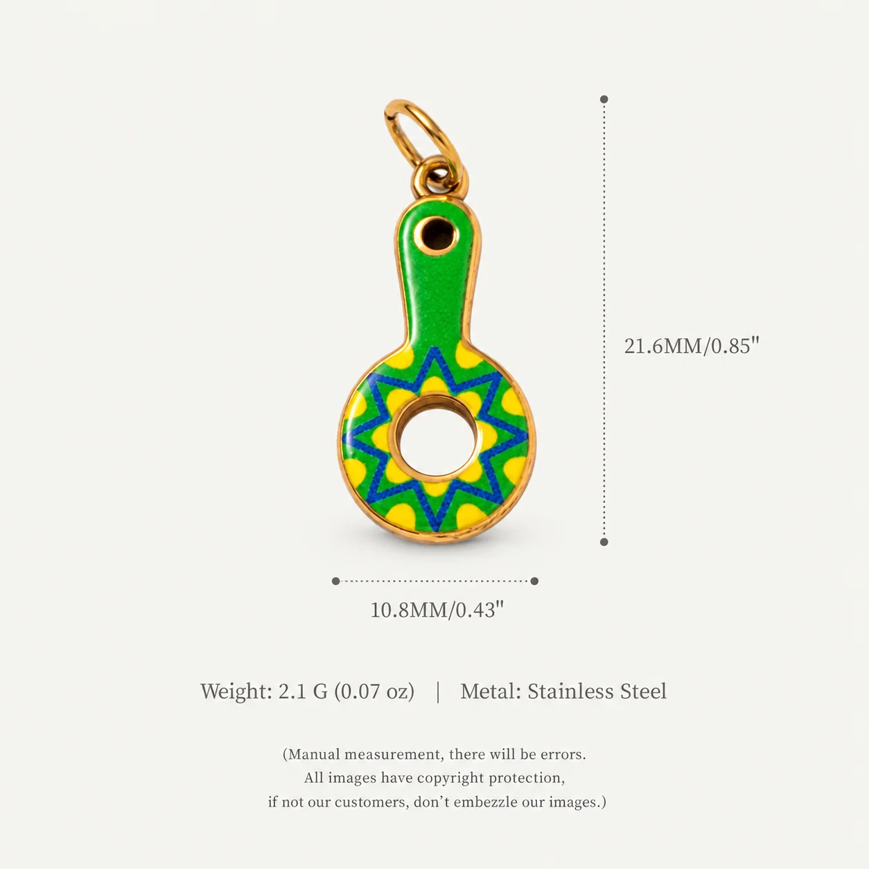 316 Edelstahl Wasserdicht Farberhaltend Retro Beliebter Löffel Lila Muschel Stern DIY Anhänger Charms für Schmuck – Detail 4