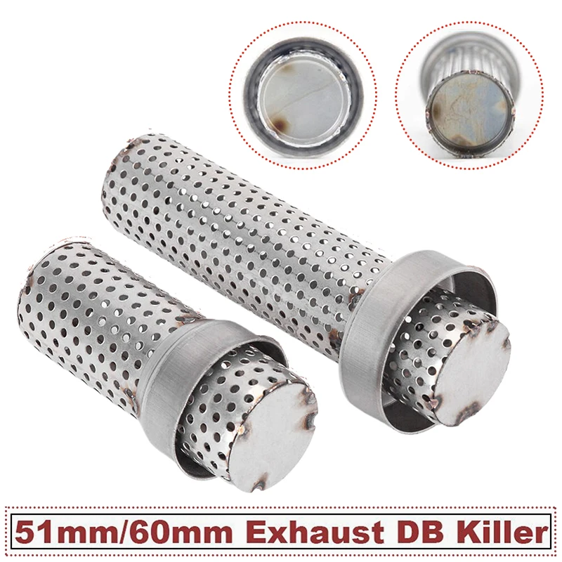 

Universal Motorcycle Slip On 51mm 60mm DB Killer Catalyst Silencer Noise Sound Eliminator Exhaust Flow Moto Escape Muffler