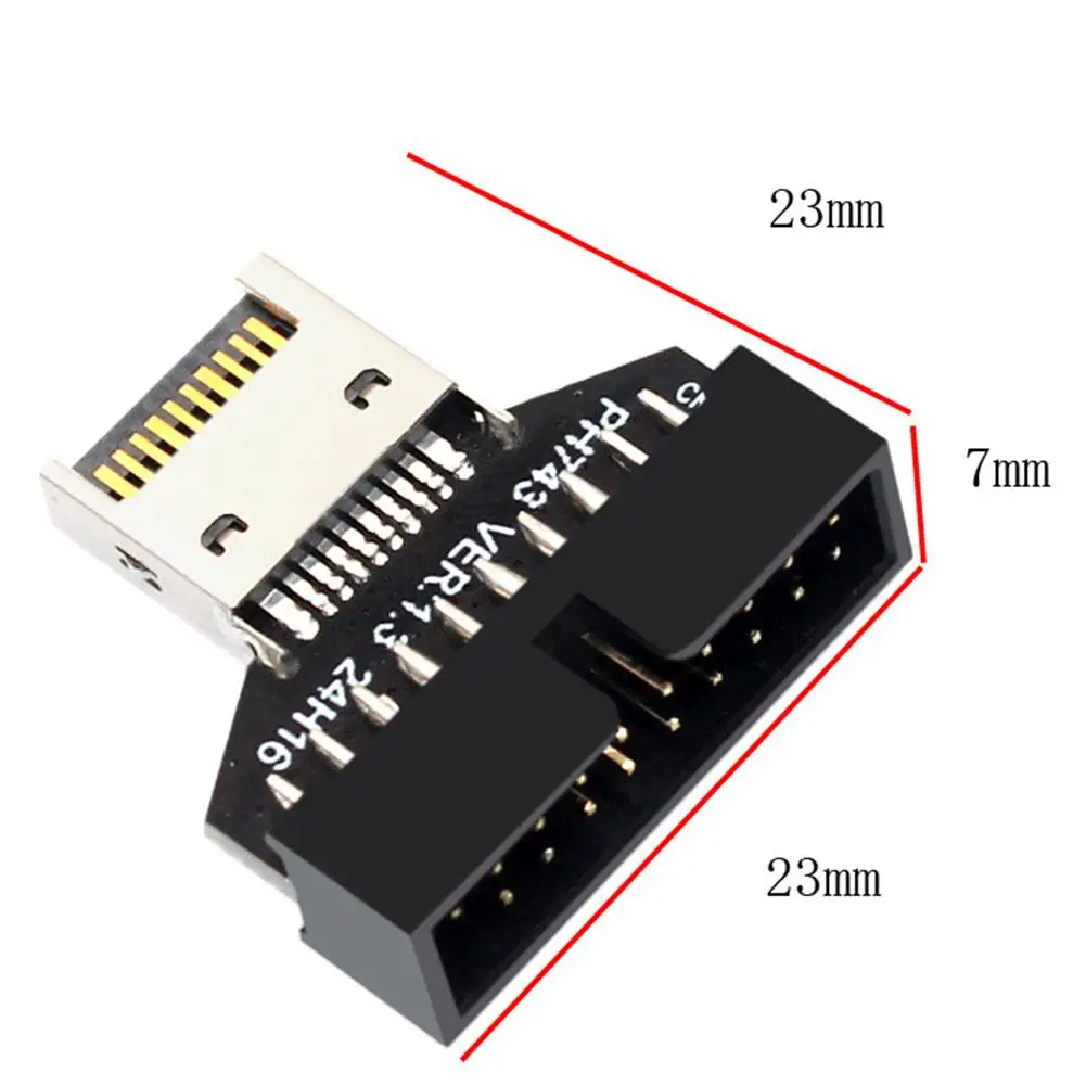 USB3.2 Type-E 20Pin To USB 19P Chassis Front Convert The Motherboard Type-E Or Expansion Card Type-E Interface To The USB 19P