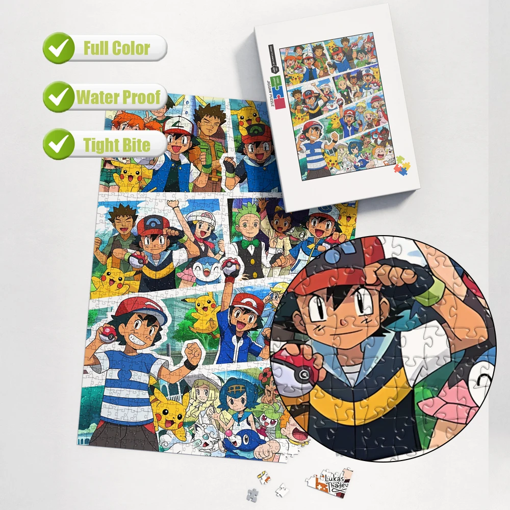 

Cartoon Puzzle Children's Toys Pokemon Anime Jigsaw Puzzle Manual Diy Jigsaw Puzzle Kids Learning Educational Toys Birthday Gift