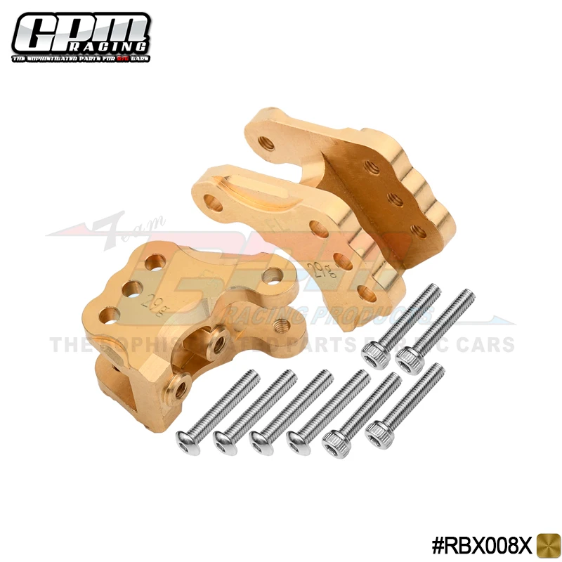 GPM Brass Front Axle Mount Set For Suspension Links For AXIAL 1/10 RBX10 Ryft