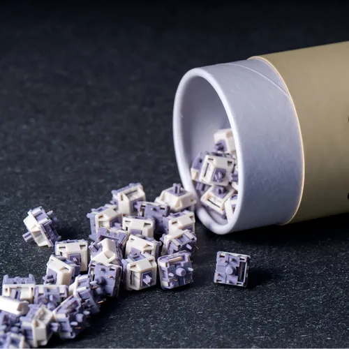 Imagen 2 del producto Interruptores de vástago de pompón Yamatake HMX Interruptores de teclado para juegos mecánicos MX de 5 pines prelubricados táctiles intercambiables en caliente de 40g