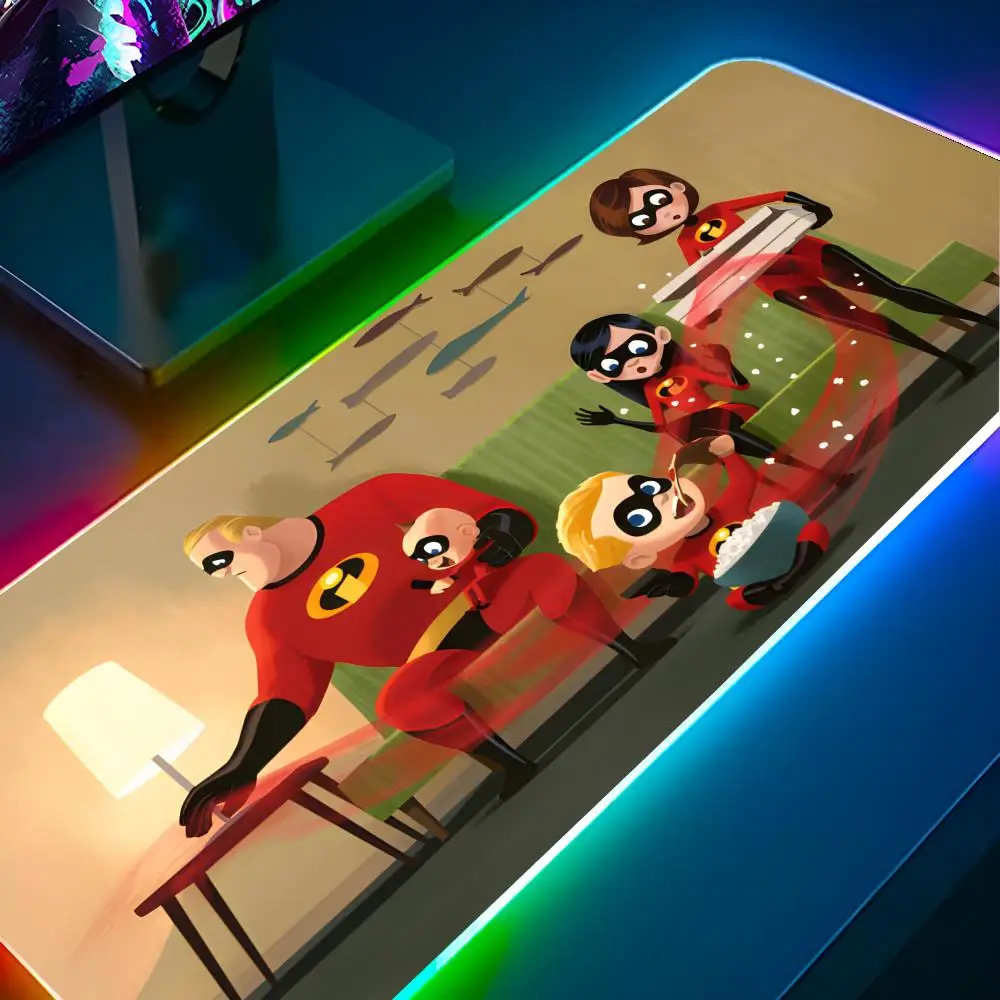 

The Incredibles 3 Mouse Pad RGB Backlit Mouse Pad Laptop Mouse Pad Laptop Gamer Computer Desk Gaming Accessories