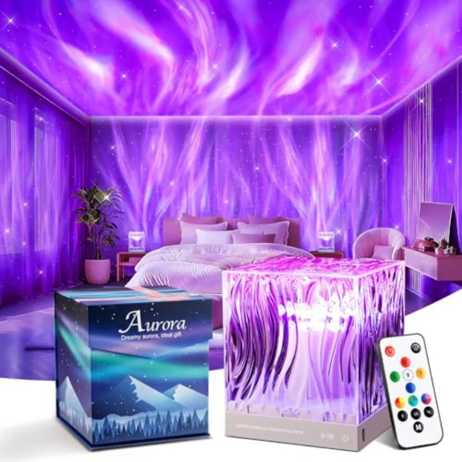 

Teenager Girl Gift Ideas Northern Lights Projector, 18 Colors Aurora Light Projector, Dimmable Aurora Projector Mood Lighting f