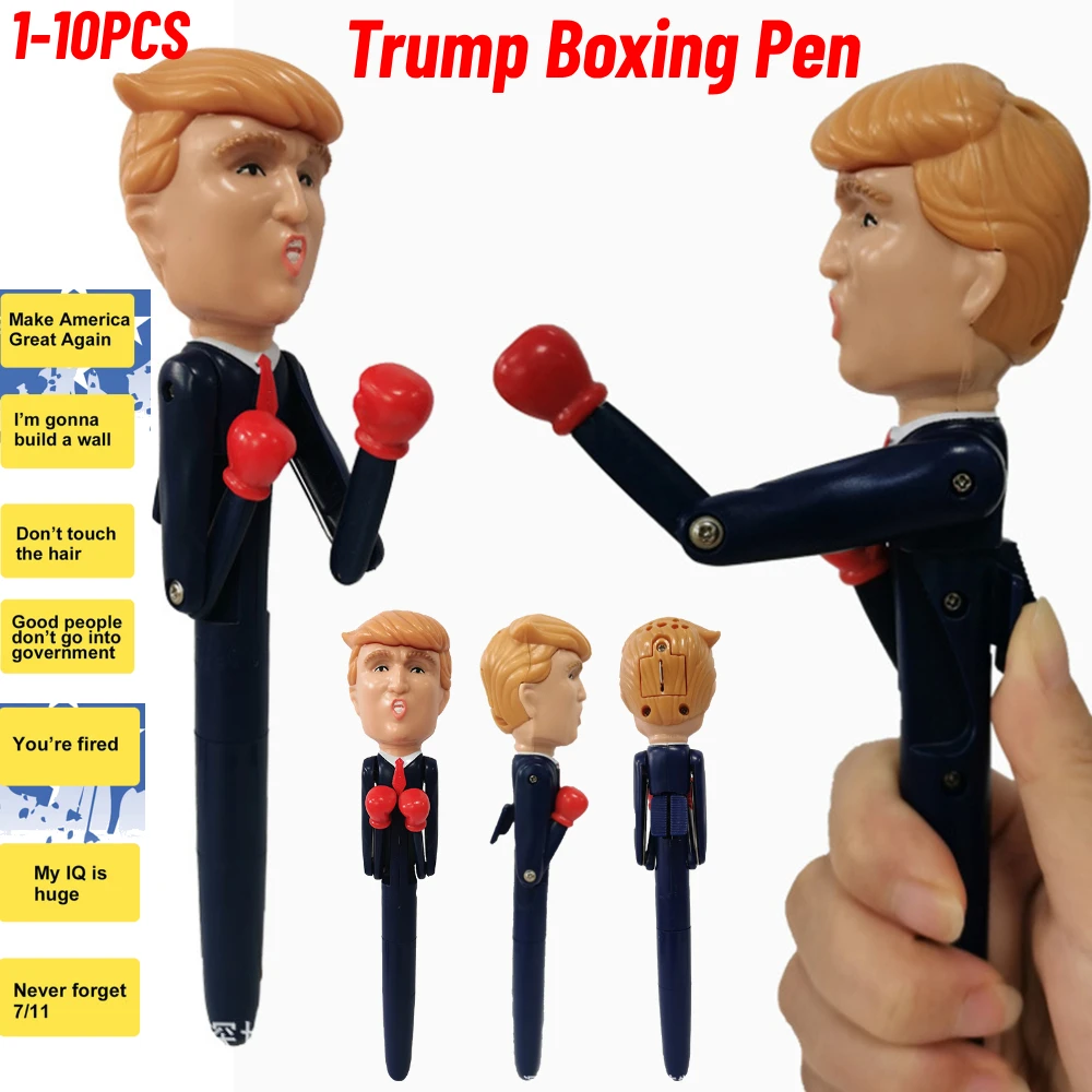 Trump Boxing Pen with 7 Real Voice Talking Trump Pen Donald Trump Talking Ballpoint Pen Gifts for Adults Student Funny Christmas