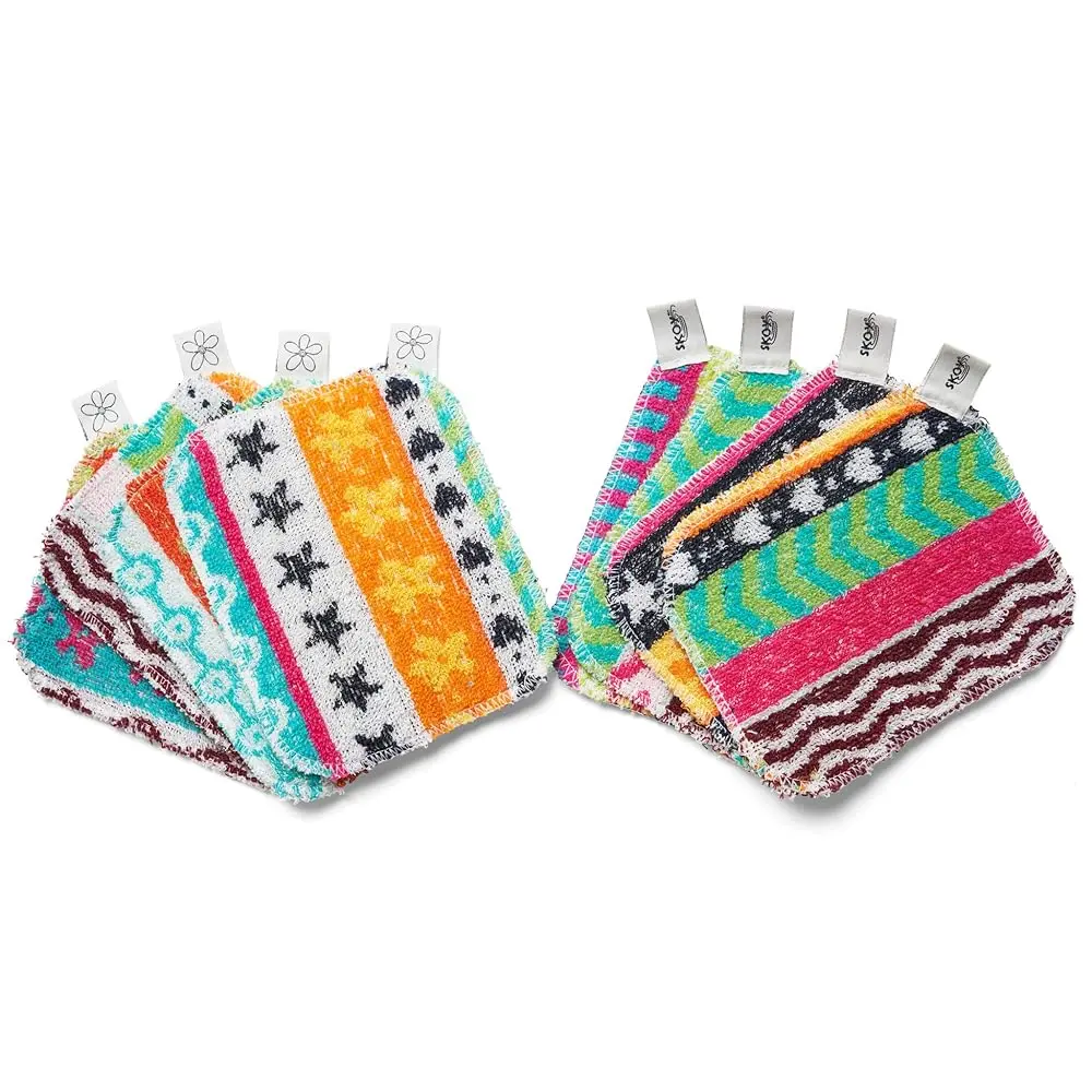 Scrub, Paquete de 8 estropajos reutilizables que no rayan para limpieza de cocina y hogar, ecológicos, aptos para lavavajillas