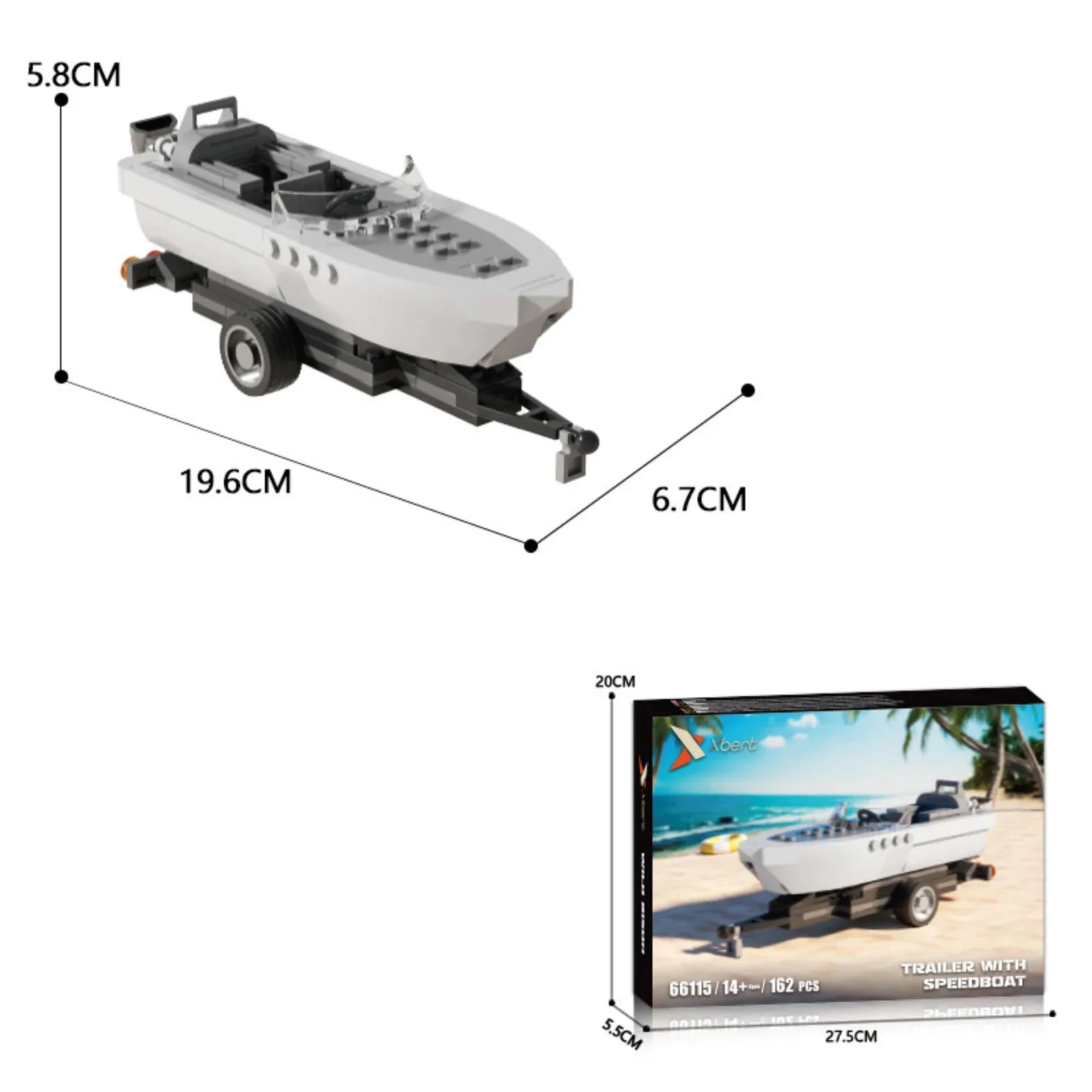 ชุดตัวต่อเรือลากจูงและเรือเร็ว 163 ชิ้น - ของเล่นเสริมพัฒนาการสำหรับเด็ก