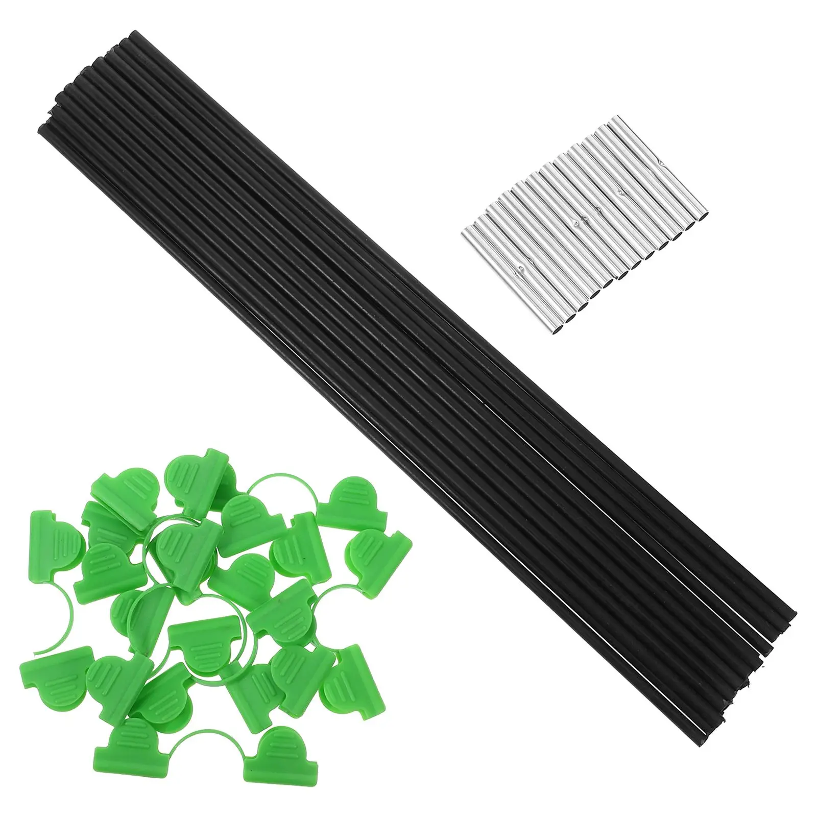 

Набор арки с волоконным стержнем, прочные обручи для приподнятых кроватей, овощная черная палочка, набор для теплицы, садовый туннель, регулируемая высота, легкая