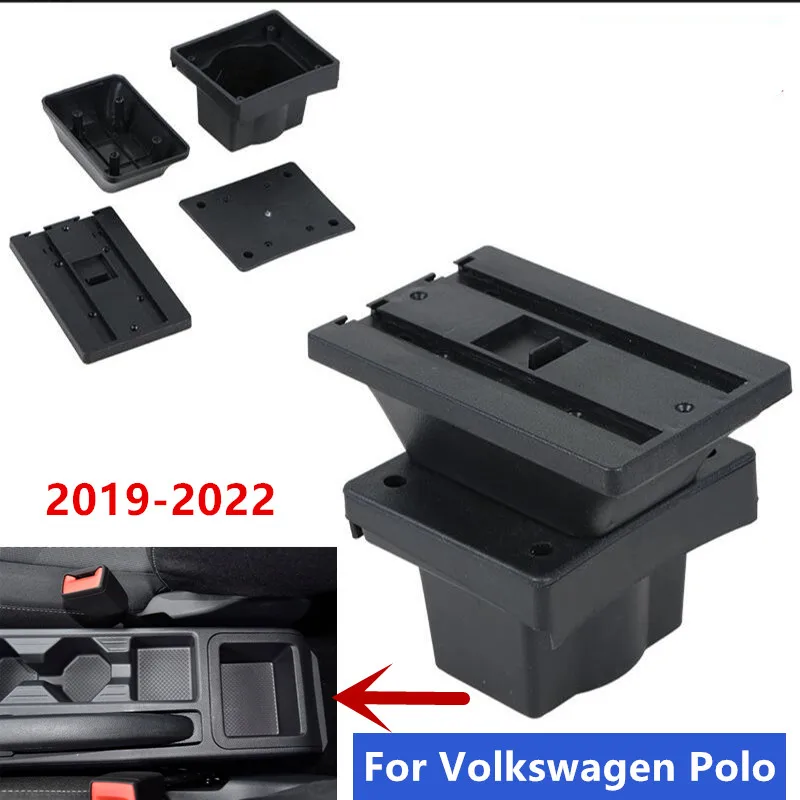 For Volkswagen virtus Armrest box For Volkswagen Polo Car Armrest 2019-2023 Central Storage box with USB Car accessories