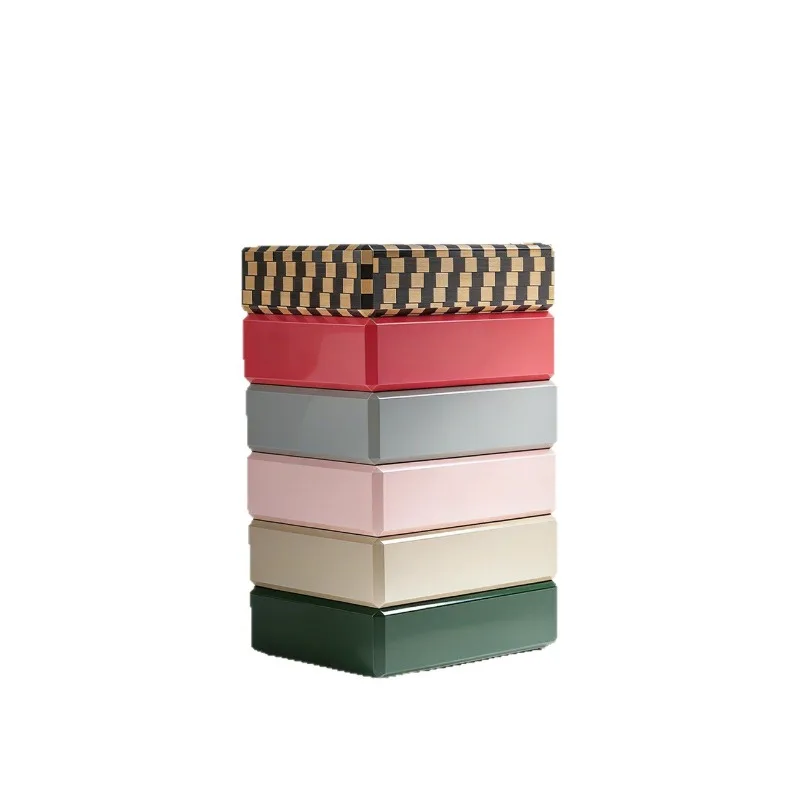 Multifunctional Italian minimalist rotating storage six-chest cabinet bedside table modern simple storage side cabinet