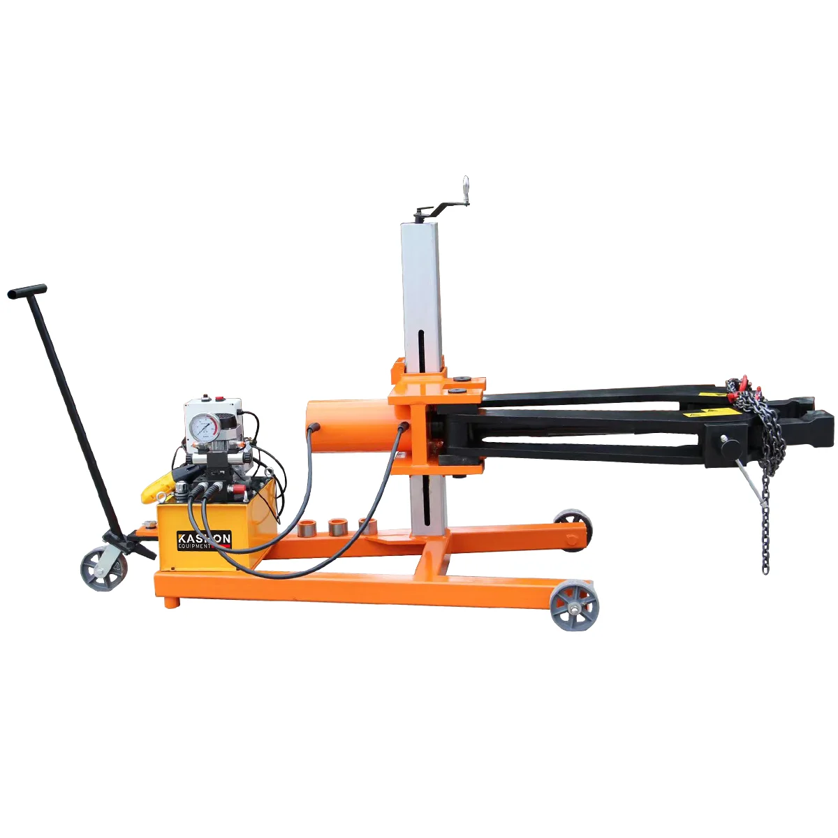 O extrator de engrenagem hidráulica automática de veículo de 2 garras pode ser equipado com elevador elétrico