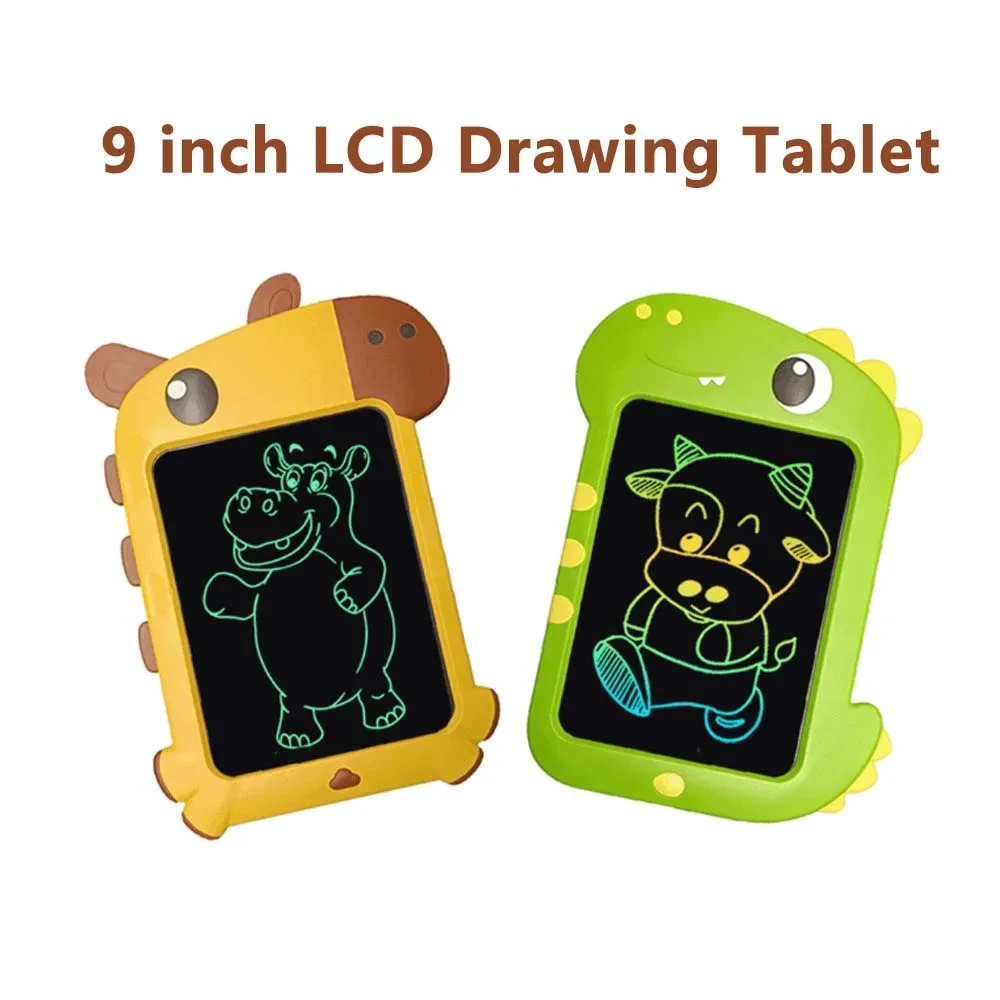 9 Inch Dinosaur Writing Pad LCD Screen For Learning Educational Toys 3+Years Old Girls Boys Graffiti Drawing Birthday Gifts L30