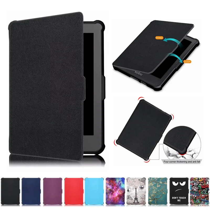 For Kobo Clara HD Case Smart Cover Leather Silicone Protective Ebook Case Funda For Kobo Clara HD Cover Hoesje 6.0 inch + Gift