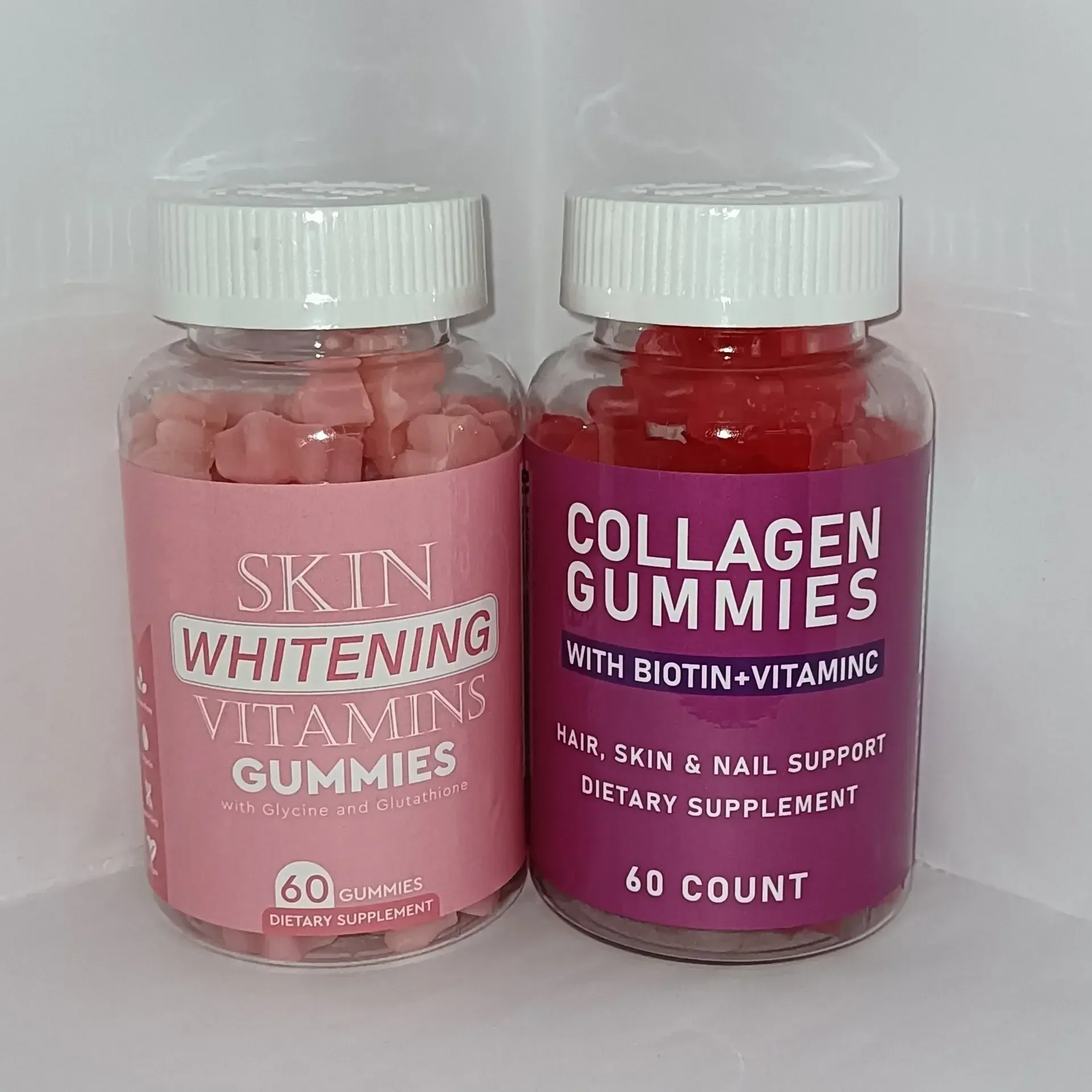 

2 bottles of collagen gummies+glutathione skin gummies enhance immunity and improve skin tone health