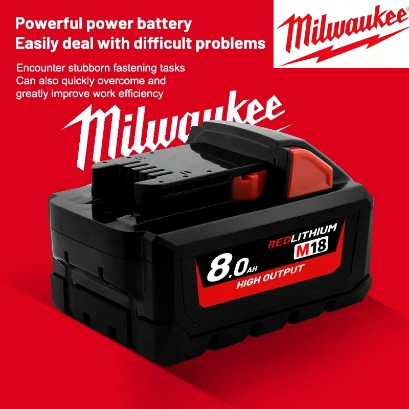 

100% Original Milwaukee M18 18V 6000mAh 8000mAh For Milwaukee M18B5 XC Li-ion battery 48-11-1815 2604-20 48-11-1850 charger