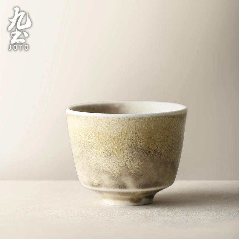 JOTO Comfortable Grip Unique kiln-change glaze color, fine texture Vintage Kiln Tea Cup XCBR0143