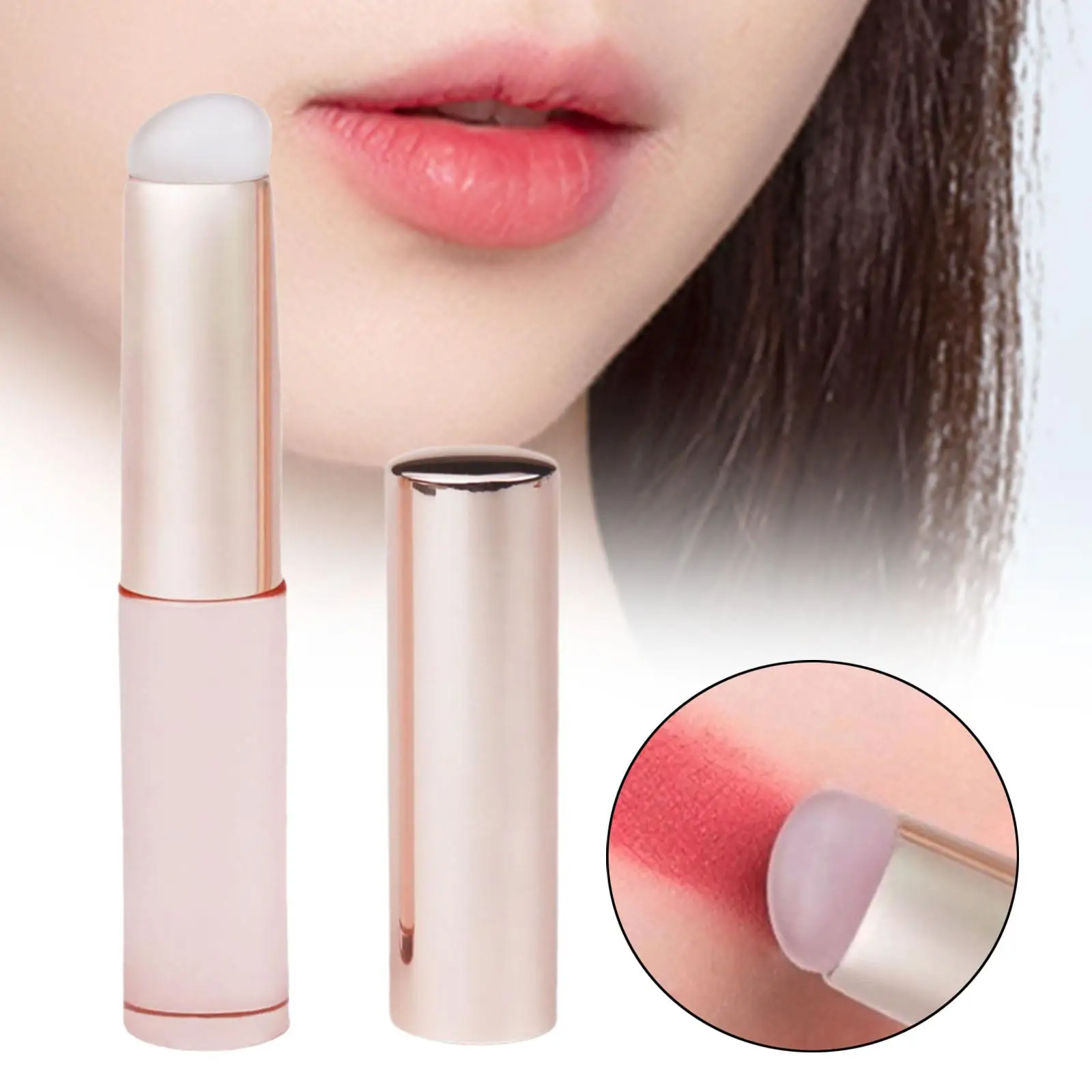 2-4pack Silicone Lip Brush Eyeshadow Lip Scrub Brush for Eyeshadow Salon Makeup