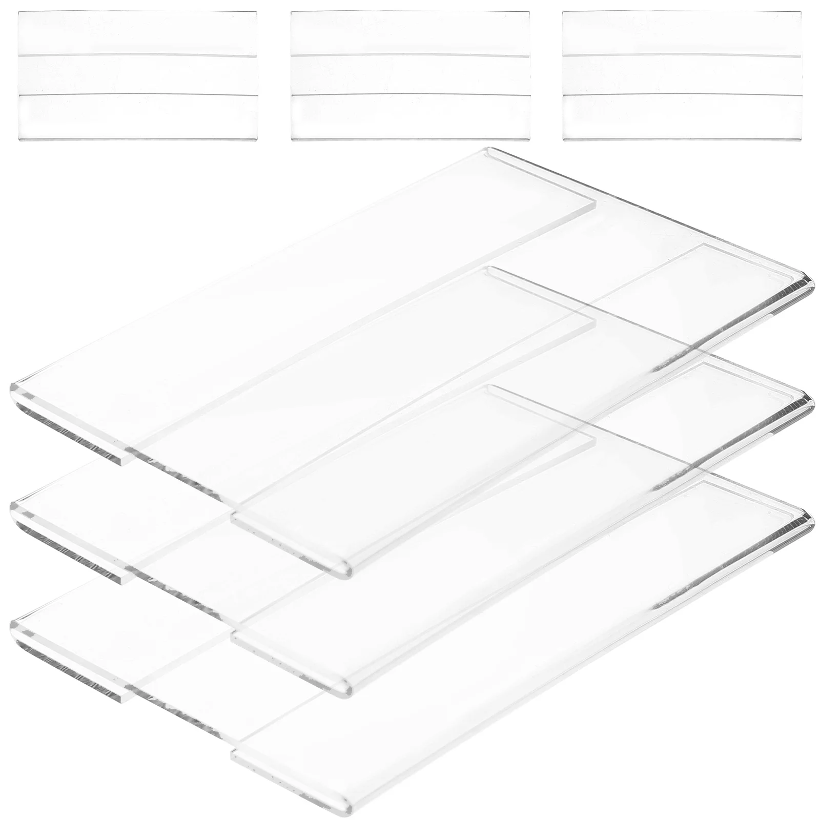 

6Pcs Flat Price Label Holders Vertical Sign Stands Multi-Use Store Price Tag Display Promotion Supermarket Supply