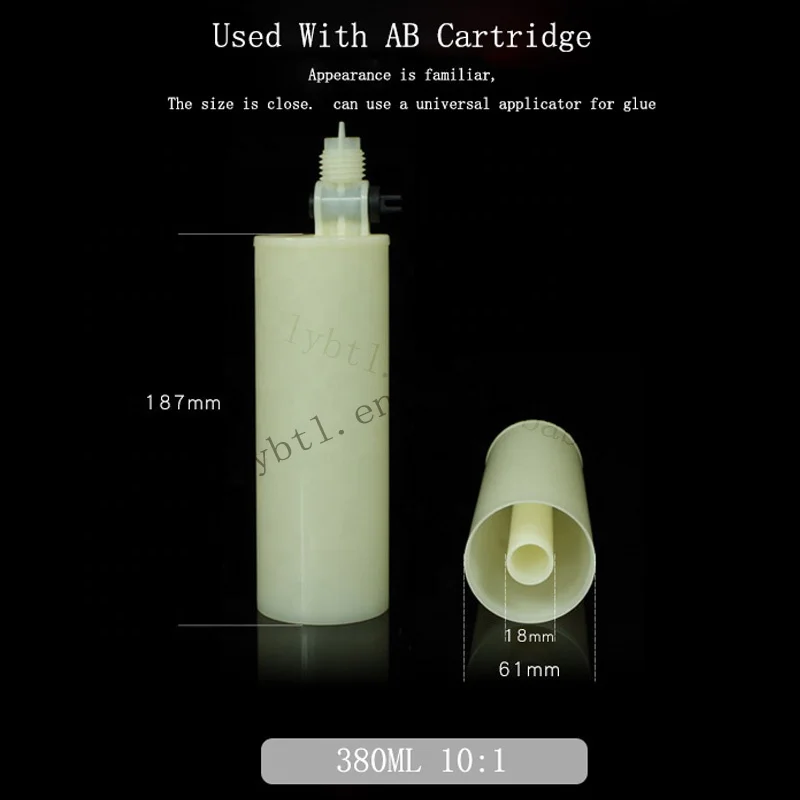 380ML 10:1 手動コーキングガン ダブルカートリッジ シリコン接着剤ガン