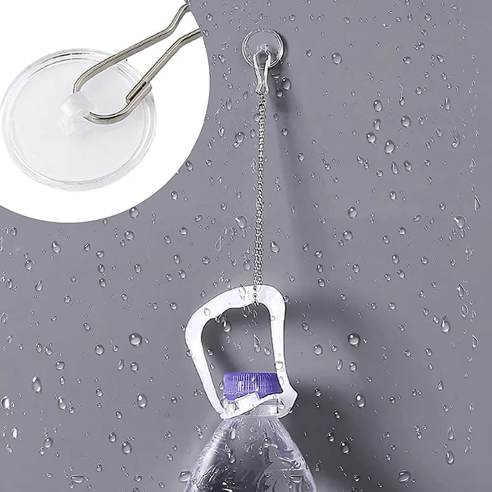 30 Sets Adhesive Ceiling Hooks High Grade Plastic Sticky Wall for Hanging Nets Curtains Balloons Decorations Bathroom