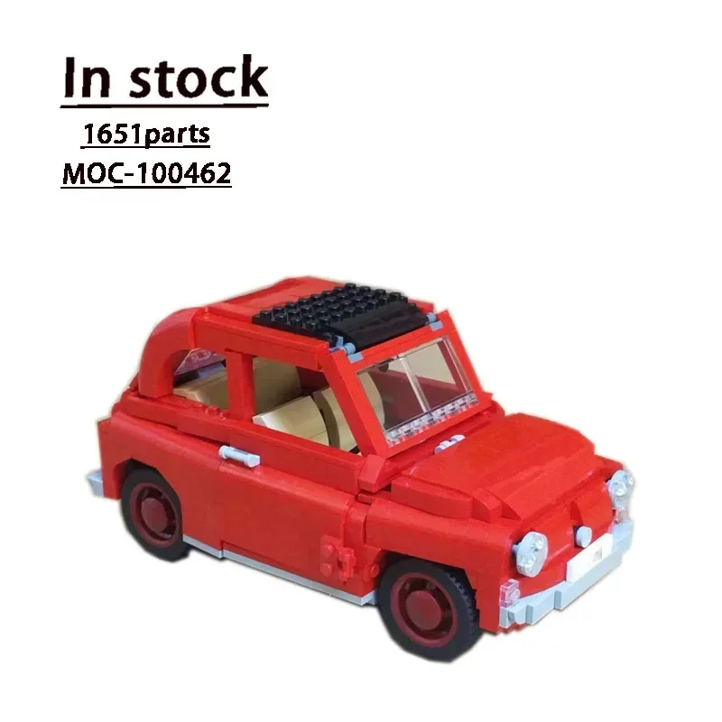 MOC-100462 Red Car Assembly Stitching Building Block Model MOC Creative Educational Kids Birthday Building Block Toy Gift