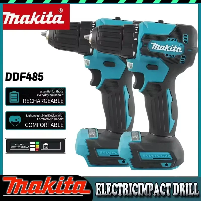

Аккумуляторная ударная дрель Makita DDF485 18В, бесщеточная, с регулировкой скорости, для сверления и ударных работ