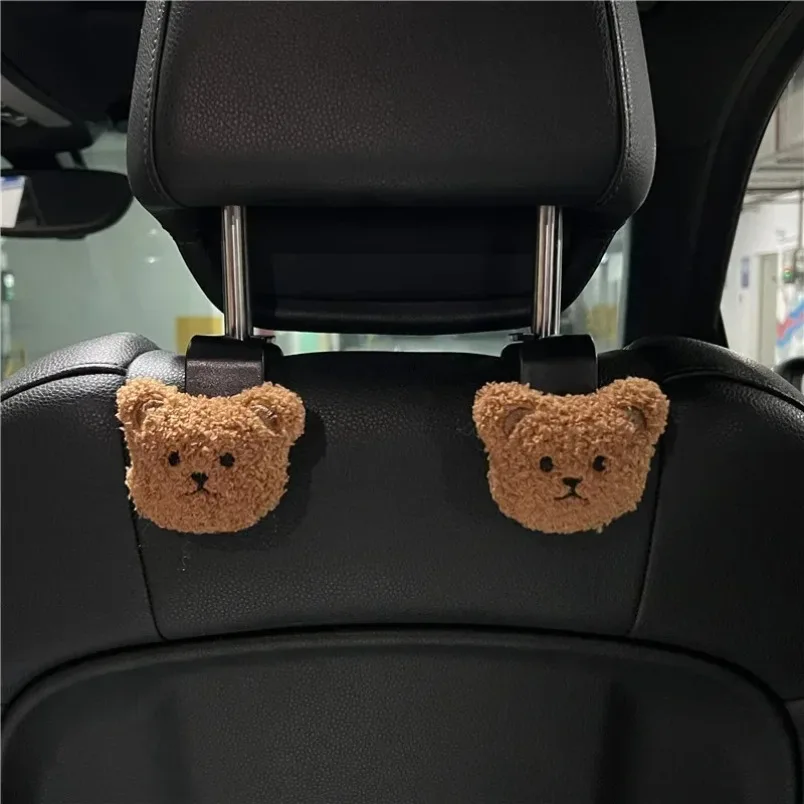 Car Storage Hooks Universal ABS Handmade Seat Back Hanger Bag Purse Holder Interior Accessories Decor 2pcs