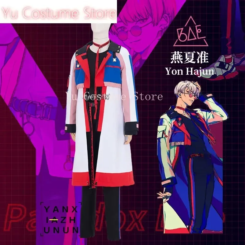 

Аниме! Paradox Live Yon Hajun боевой костюм хип-хоп красивая униформа косплей костюм Хэллоуин карнавальный наряд для вечеринки для мужчин 5;c, 8'