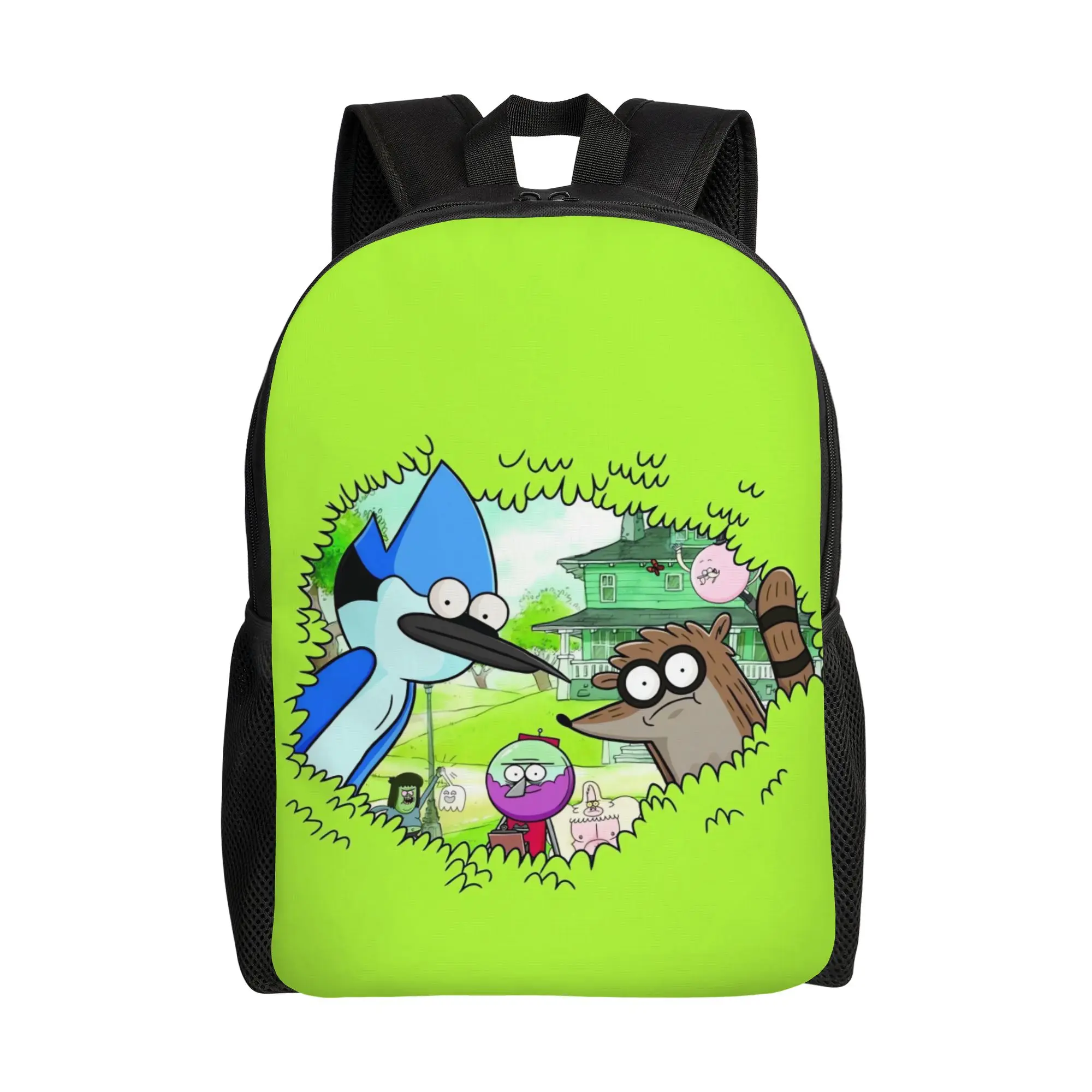 Рюкзак Mordecai And Rigby Regular Show, велосипедный рюкзак, студенческий унисекс-рюкзак, стильный школьный рюкзак, большой рюкзак на заказ.