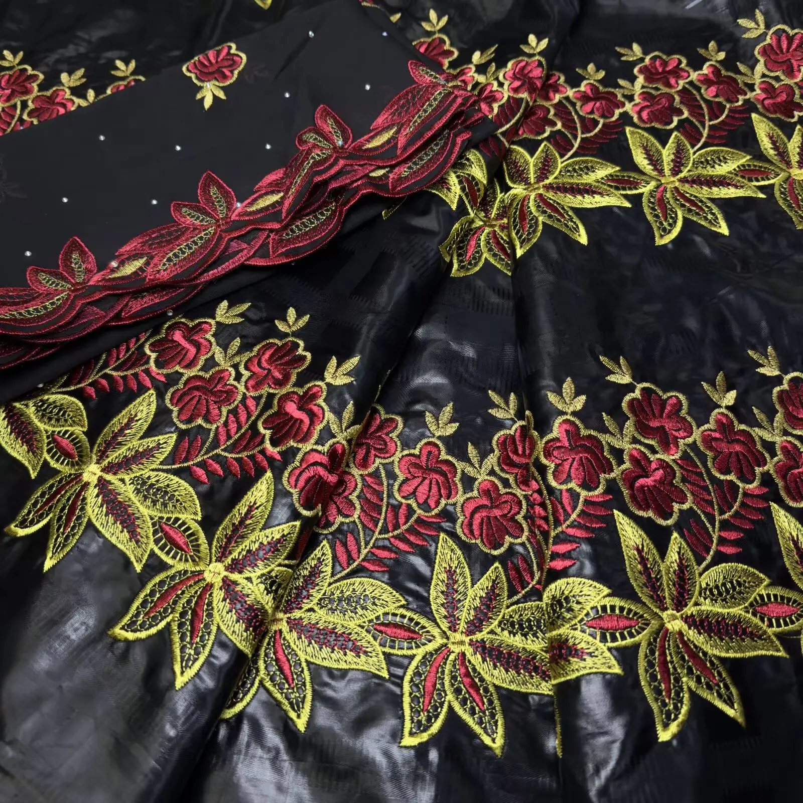 7yards 2025 African Bazin Brocade Fabric Net Lace For Dress 100% Cotton Team Bazin Riche Brode Jacquard Material For Clothes