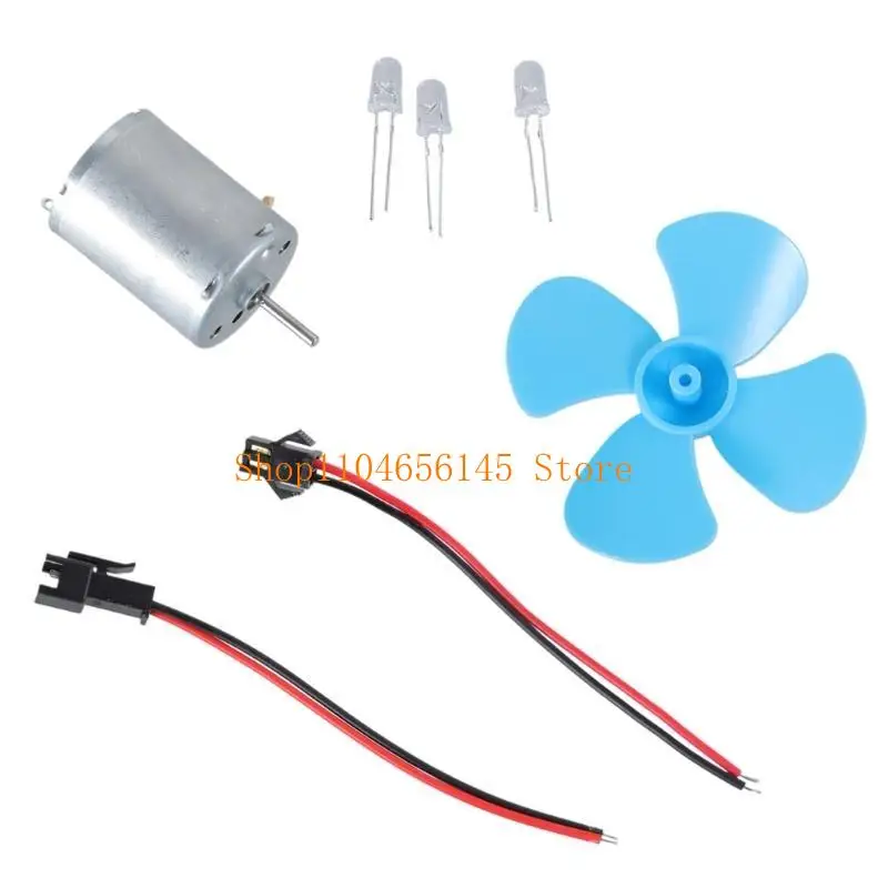 5asd DC-Motor-Bausatz, Motor, Mikro-Windkraftanlagen, kleine Motorblätter, Generatorblätter, Breeze-Stromgenerator – Detail 3