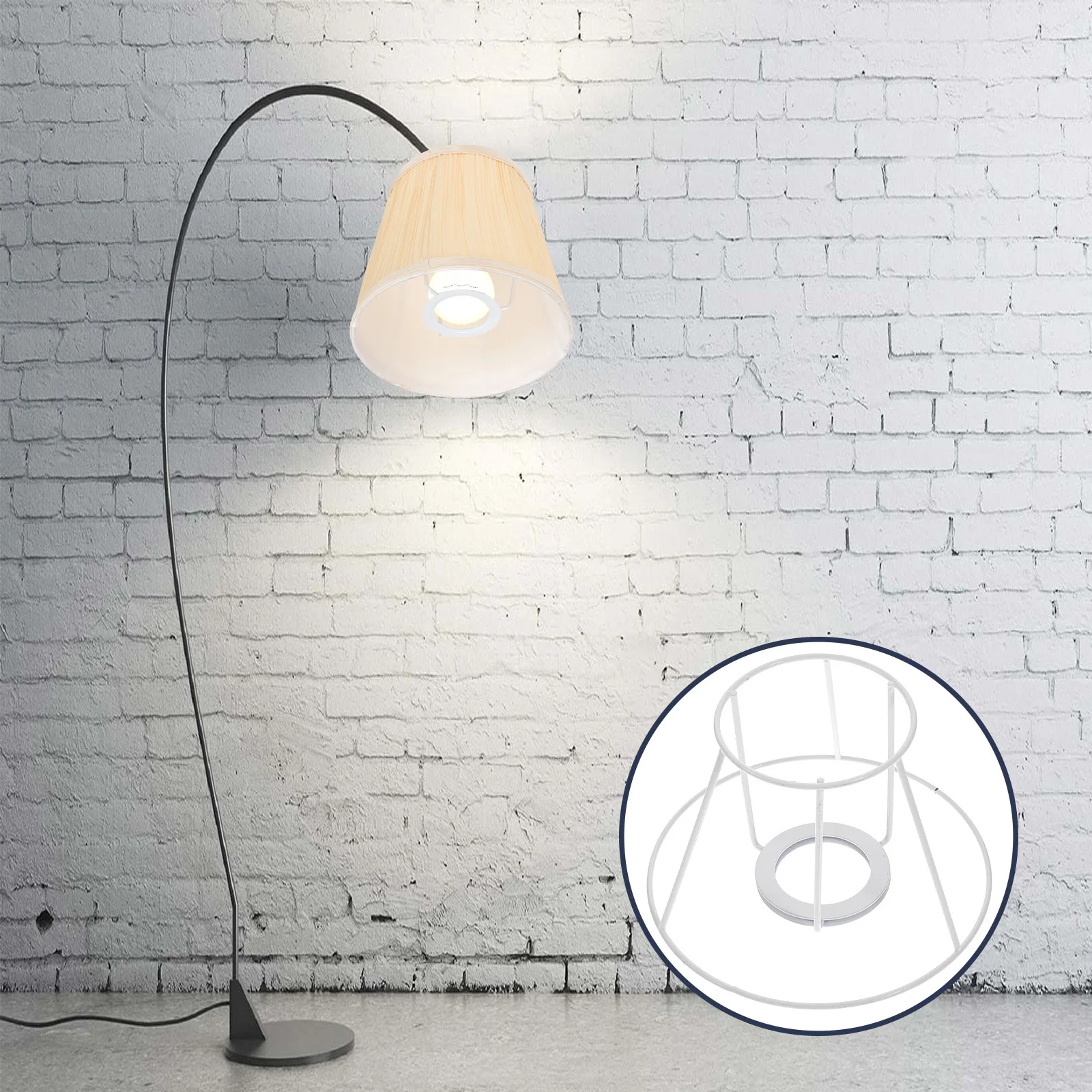 

Lampshade Frame Iron DIY Bracket Durable Table Ceiling Light Accessories Pendant Light Frame Chandelier Bracket