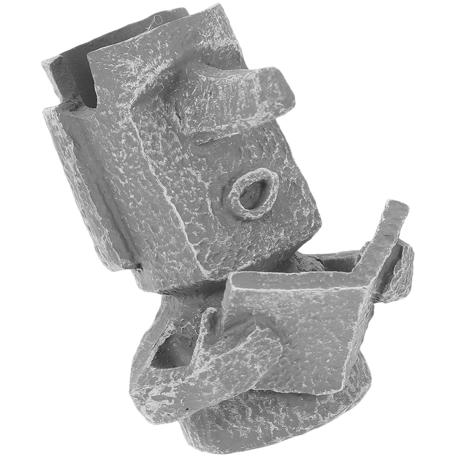 

Shaped Stone Pen Holder Moai Statue Head Resin Eyeglass Stand Desktop Decor Glasses Holder Stand Head Statue