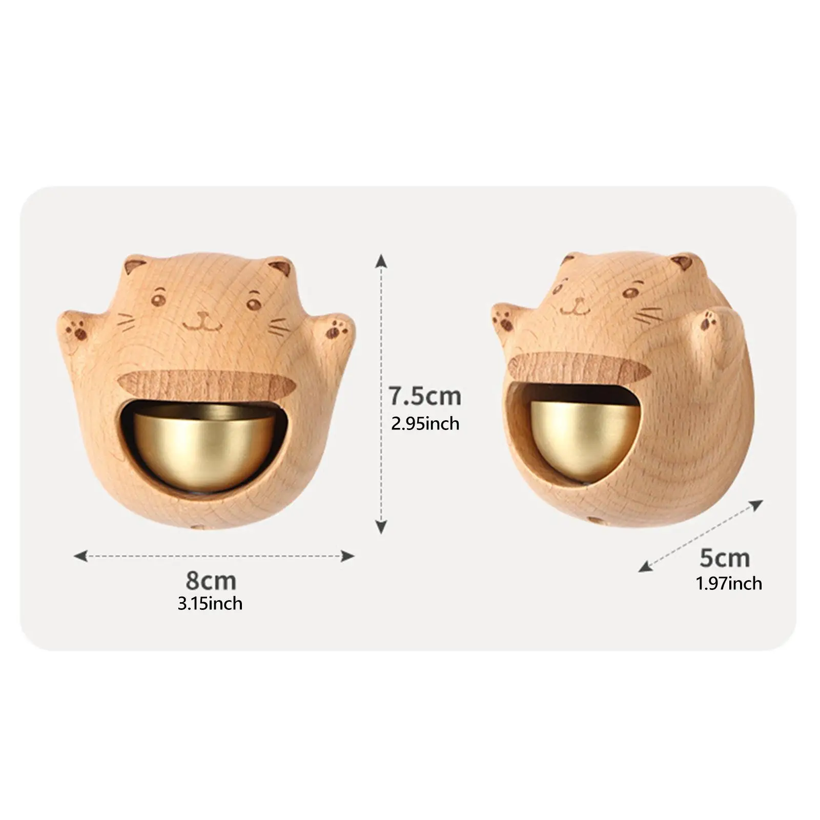 هدية تذكير لفتح باب جرس الباب الخشبي لمكتب أعمال الثلاجة