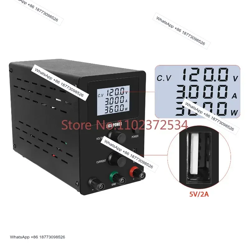 

Регулируемый блок питания постоянного тока 120В 3А для обслуживания мобильных телефонов