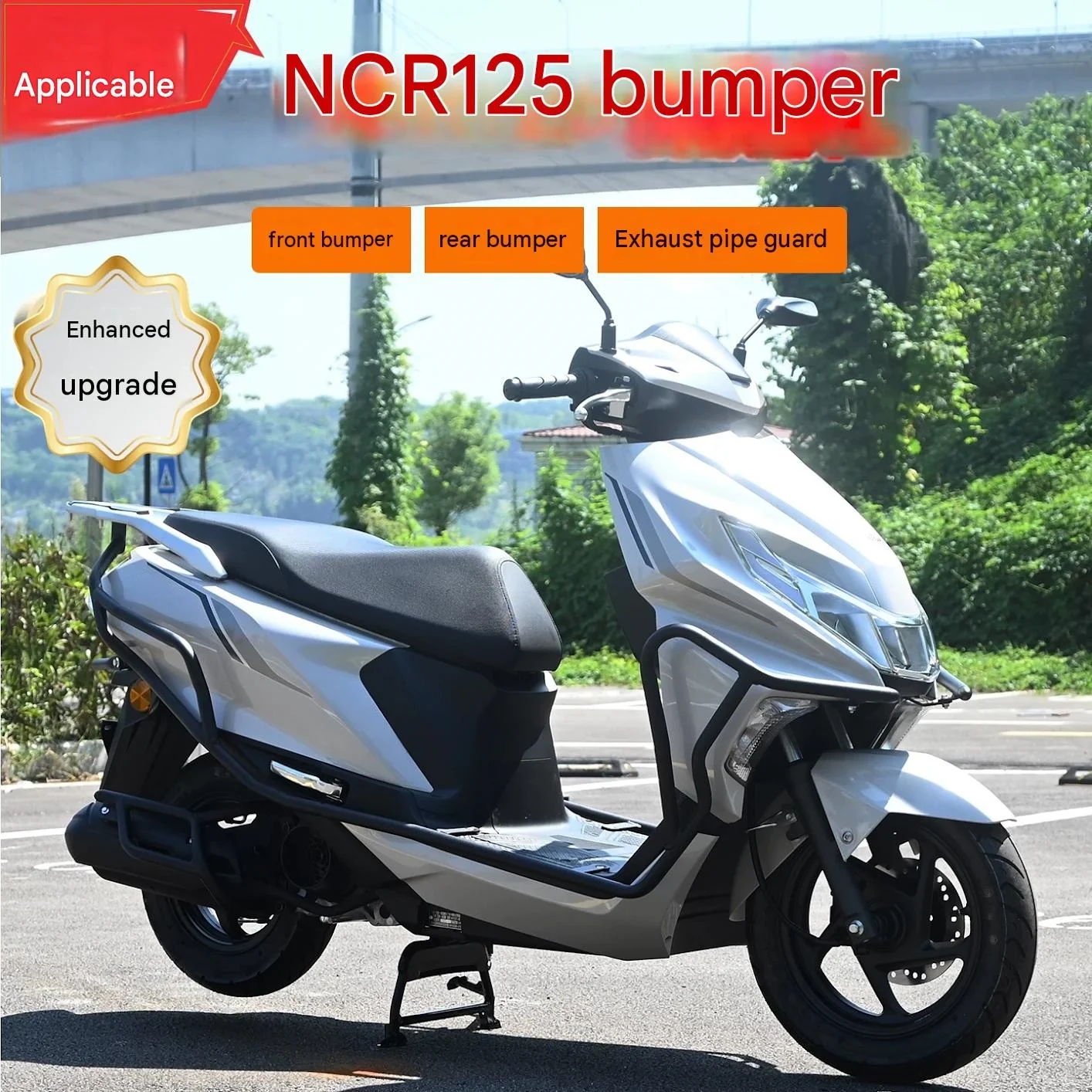 For Honda NCR125 Crash Bar And Exhaust Anti-Fall Guard Comfortable Long-Distance Ride Motorcycle Accessories