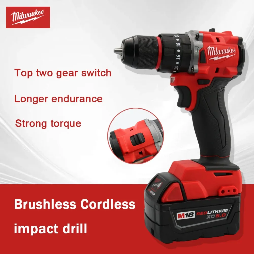 Milwaukee Battery Power Tool Repair team brushless cordless percussion drill using 18V Milwaukee small electric drill 150N