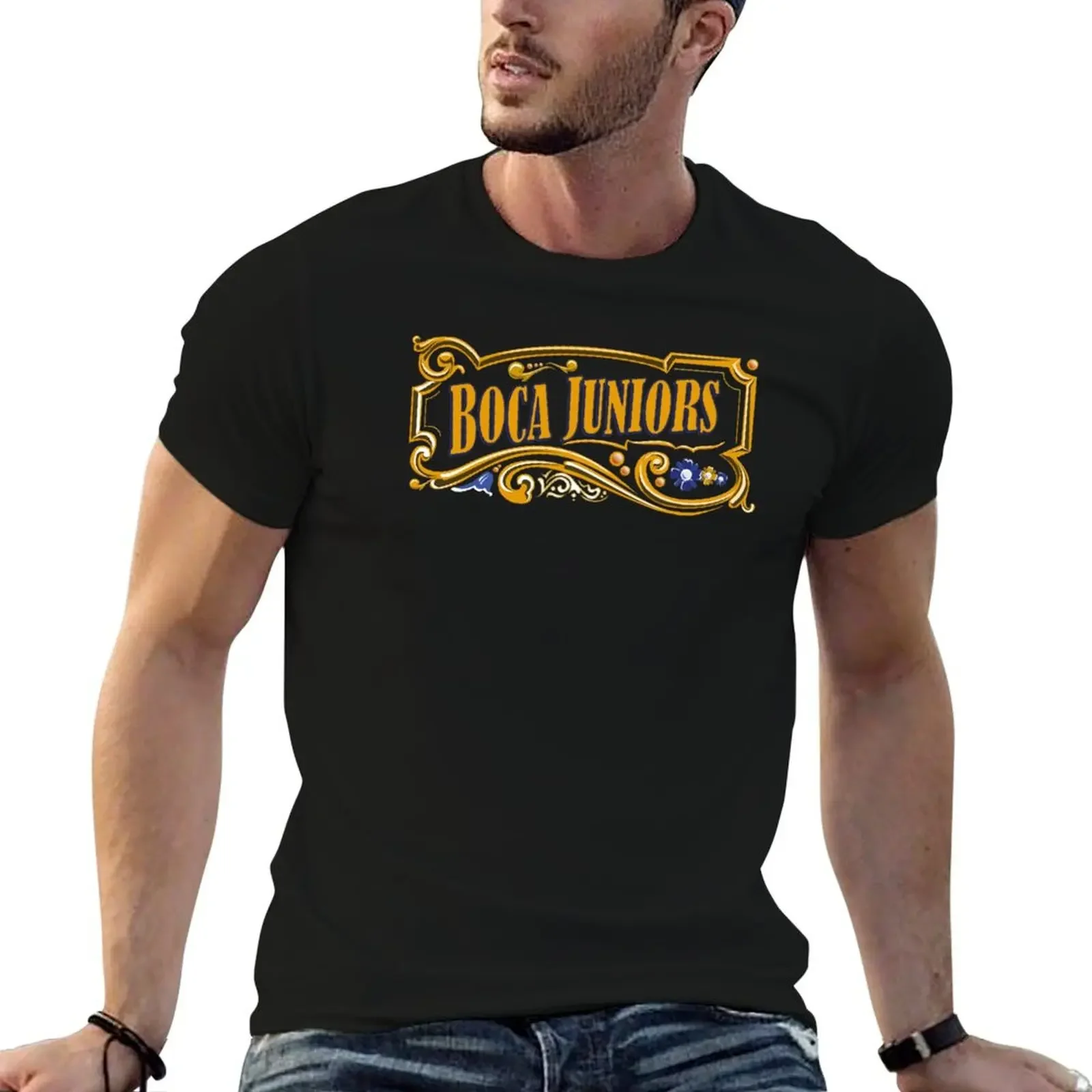 

Boca juniors vintage retro filleted T-Shirt anime shirt oversizeds plus size tops Anime t-shirt men workout shirt